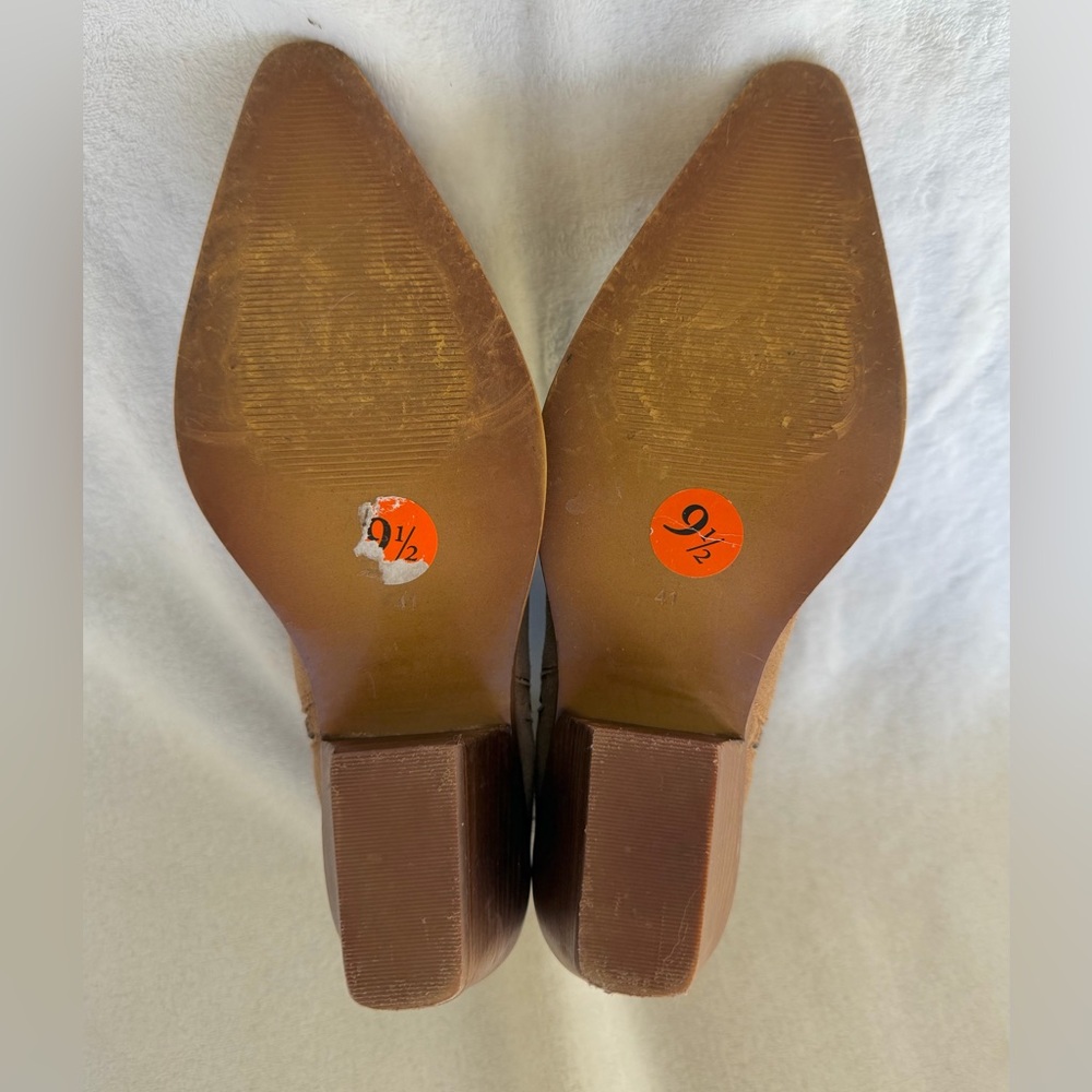 House of Harlow 1960 Revolve Tan Suede Western Booties Size 9.5 - Picture 12 of 16